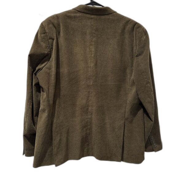 Alan Flusser Olive Corduroy Sports Jacket Blazer Cotton 2 Button Men's XXL - Picture 2 of 15